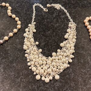 Pearl Necklaces and Bracelet Bundle (simulated)